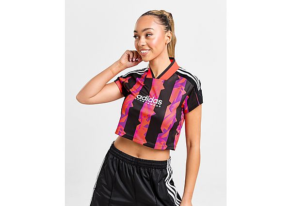 adidas Originals Crop Football Top  Black