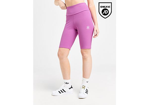 adidas Originals Essential Ribbed Cycle Shorts  Purple