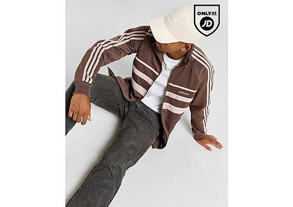 adidas Originals First Track Top  Brown