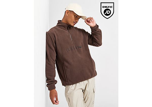 adidas Originals Polar Fleece 1/2 Zip Sweatshirt  Brown