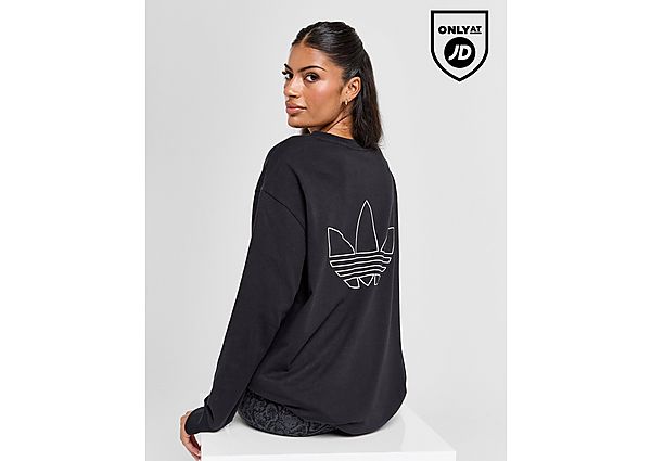 adidas Originals Shine Boyfriend Long Sleeve T Shirt  Black