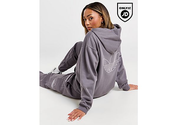 adidas Originals Shine Boyfriend Overhead Hoodie  Grey