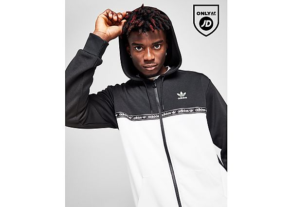 adidas Originals Tape Full Zip Hoodie  Black