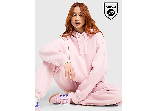 adidas Trefoil Essential Oversized Hoodie  Pink