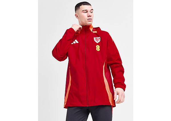 adidas Wales Tiro 24 All Weather Jacket  Red