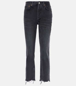 Agolde Riley high-rise cropped straight jeans