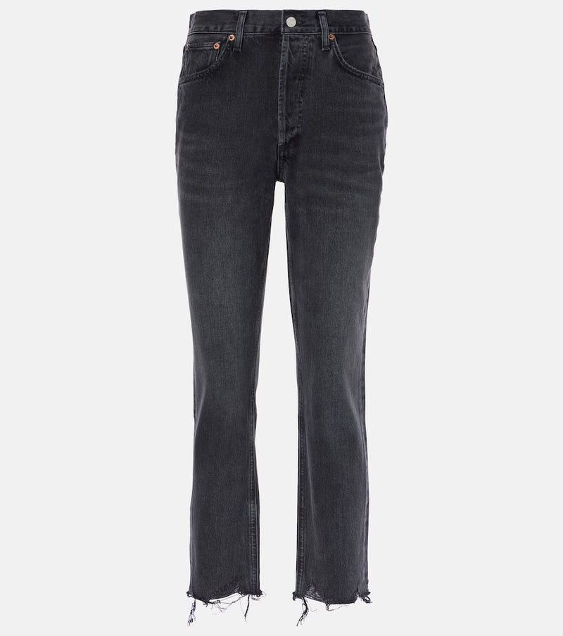 Agolde Riley high-rise cropped straight jeans