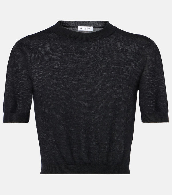 Alaïa Cropped cashmere top