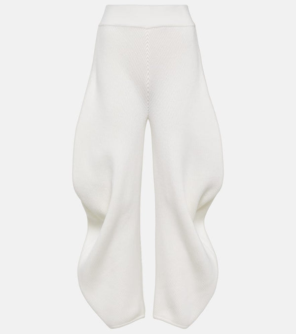 Alaïa High-rise knit barrel-leg pants