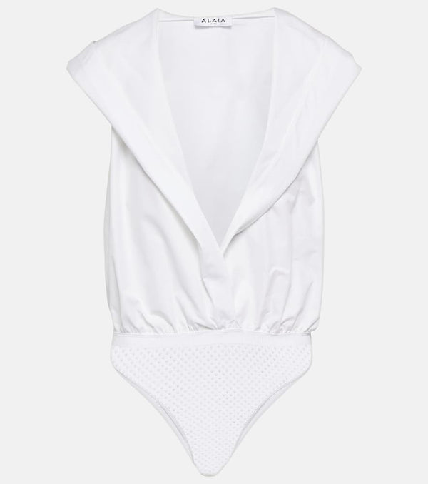 Alaïa Hooded cotton bodysuit