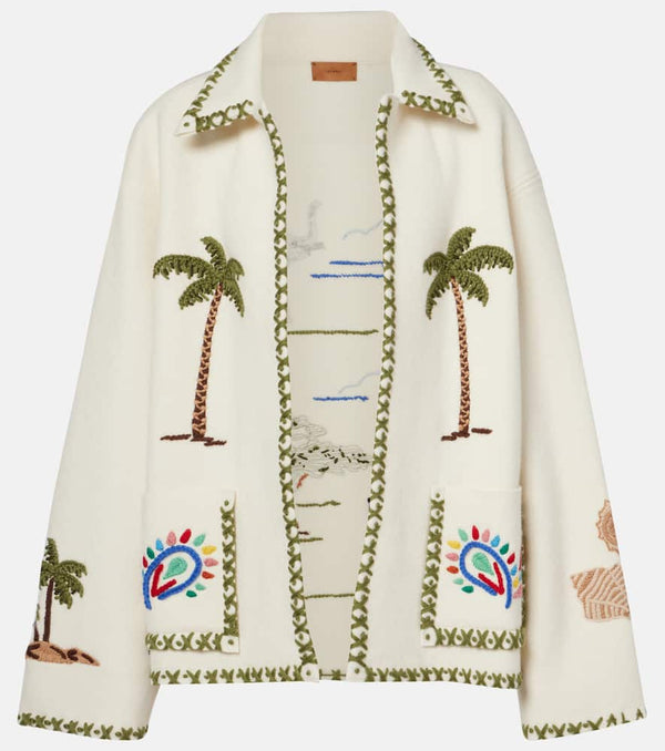 Alanui Remember Me embroidered virgin wool jacket