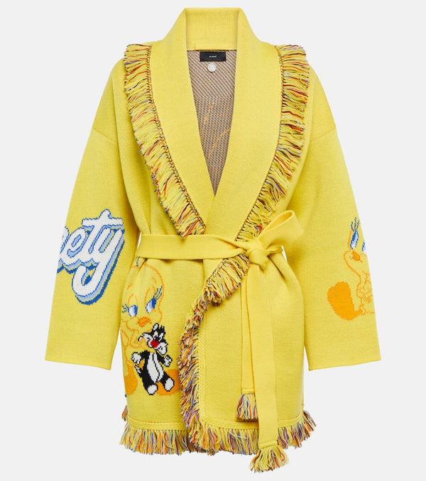 Alanui x Looney Tunes Tweety Icon wool jacquard cardigan