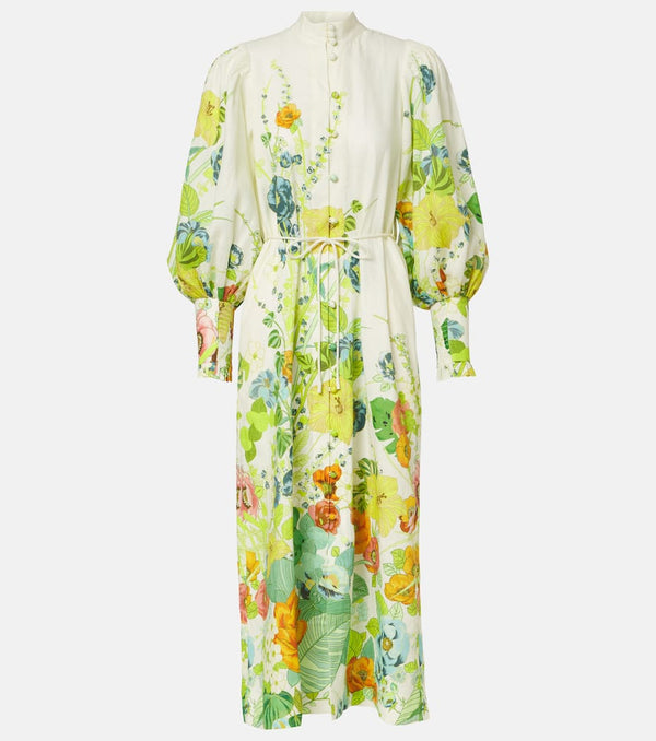 Alémais Constance printed linen shirt dress