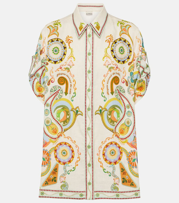 Alémais Pinball printed linen shirt