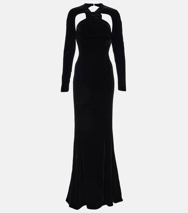 Alessandra Rich Cutout velvet gown