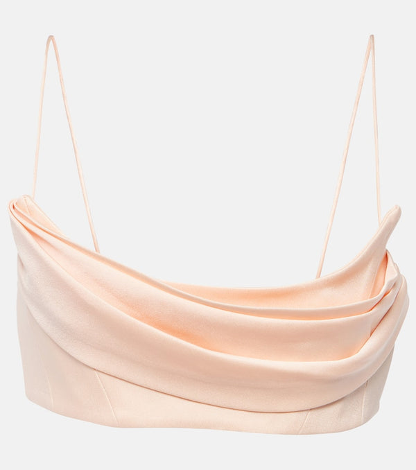 Alex Perry Draped satin bra top