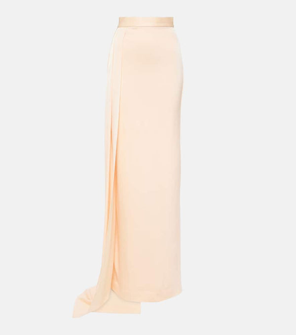 Alex Perry Draped satin maxi skirt