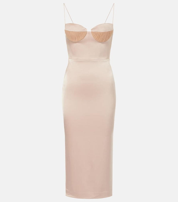 Alex Perry Sweetheart satin crêpe midi dress