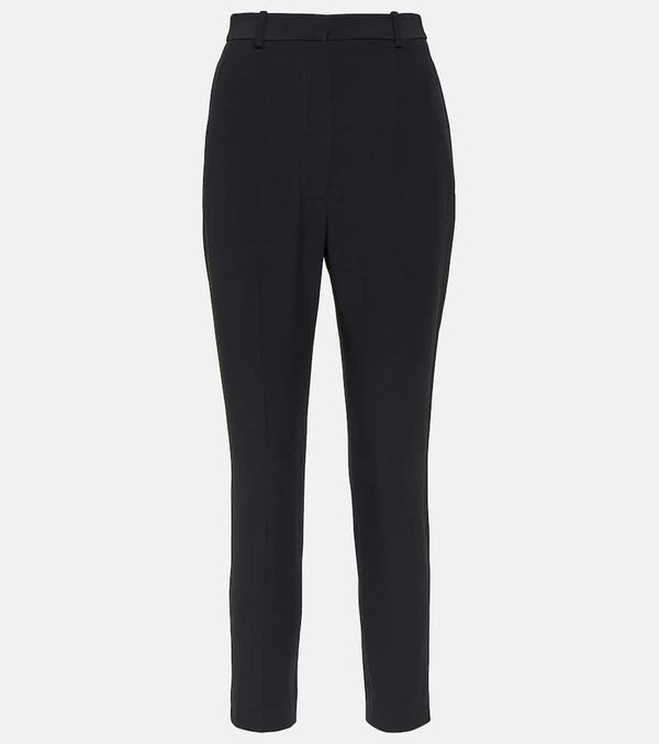 Alexander McQueen High-rise crêpe tapered pants