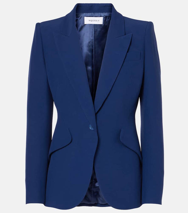 Alexander McQueen Single-breasted crêpe blazer