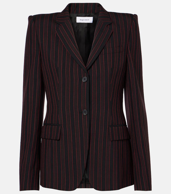 Alexander McQueen Striped wool blazer