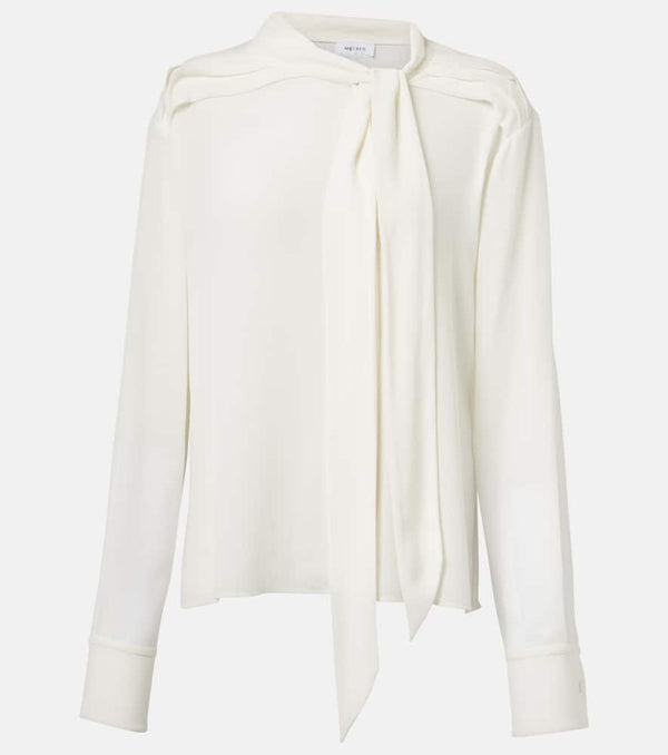 Alexander McQueen Tie-neck silk blouse