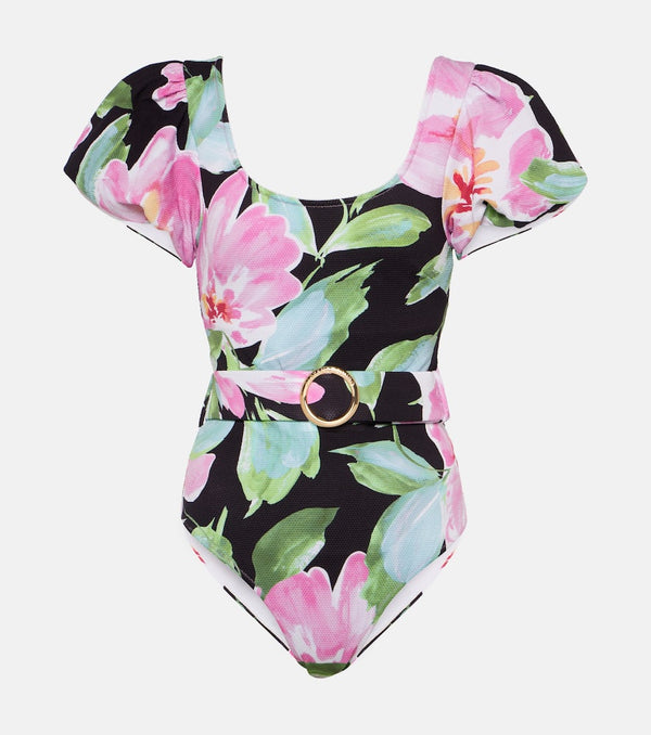 Alexandra Miro Jeanie floral belted swimsuit