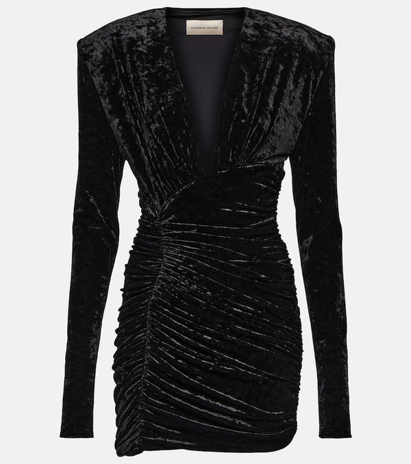 Alexandre Vauthier Gathered velvet minidress