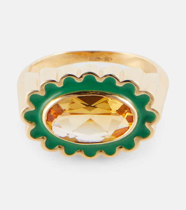 Aliita Margarita Citrino 18kt yellow gold ring