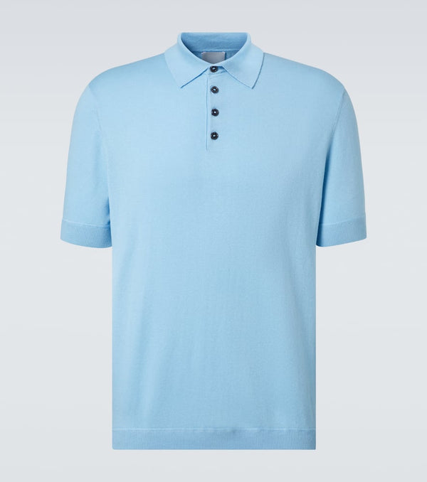 Allude Cotton, silk and cashmere polo shirt