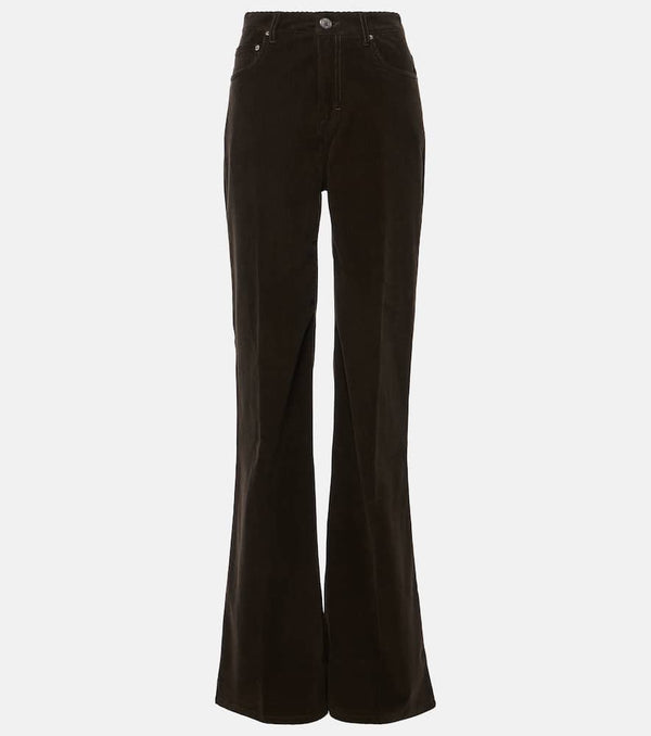 Ami Paris High-rise cotton corduroy flared pants