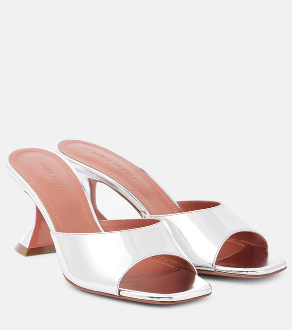 Amina Muaddi Lupita 70 mirrored leather mules