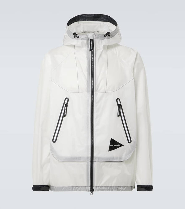 And Wander Paneled PU raincoat