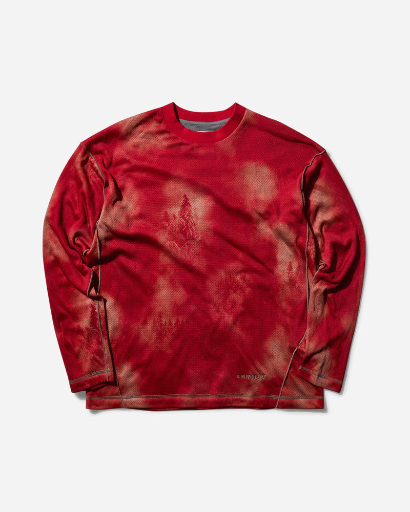 and wander Men s Printed Octa Pullover Red