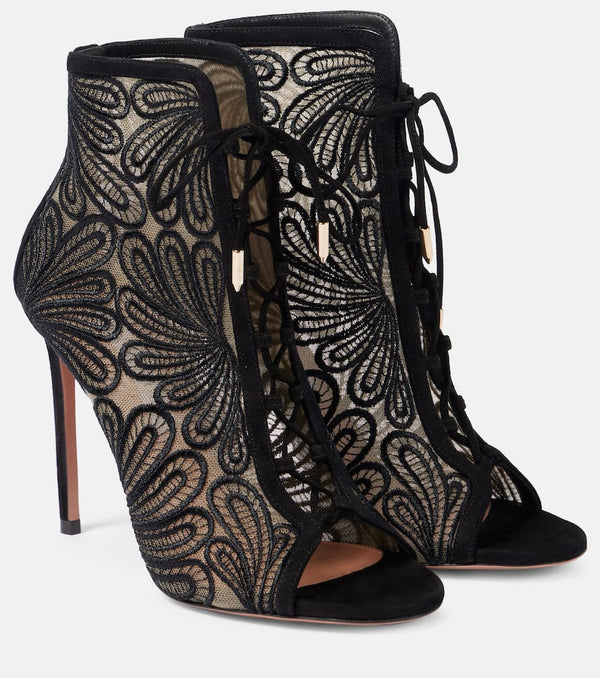 Aquazzura 105 lace ankle boots