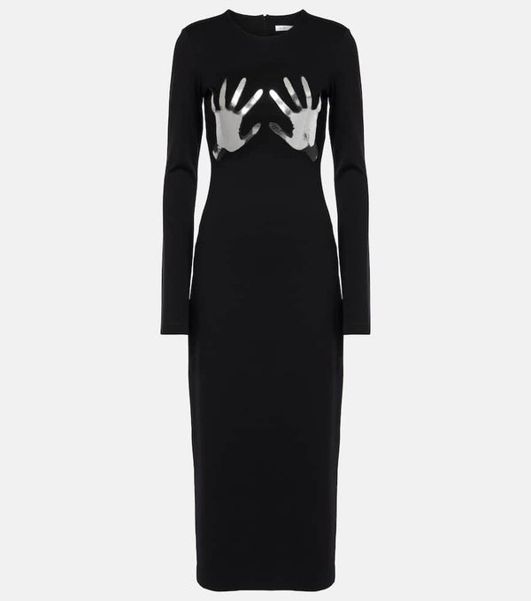 Area Patch-appliqué jersey midi dress