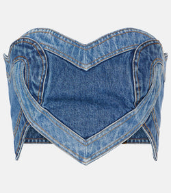 Area Strapless denim top