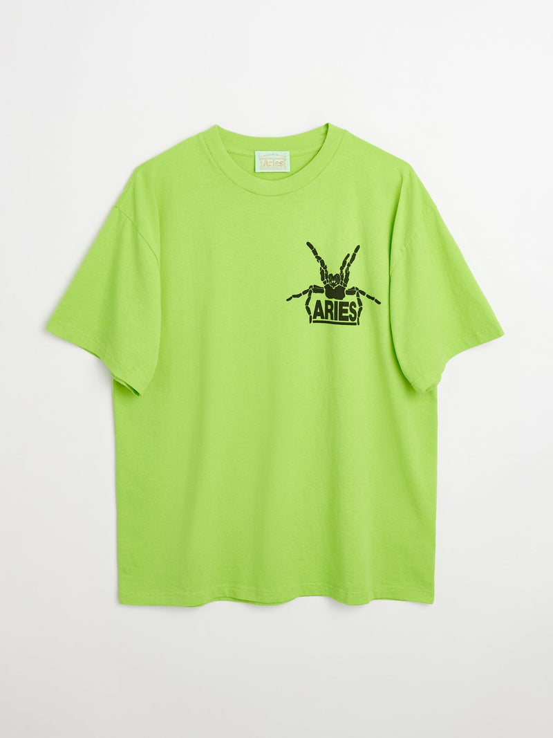 Aries Fluoro Silas Spider Tee Green