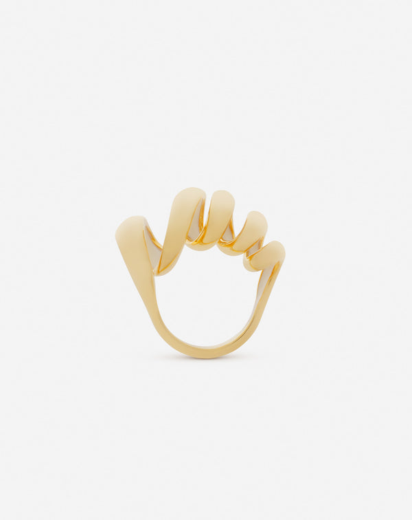 Mélodie Ribbon Ring For Women Gold/moon Lanvin