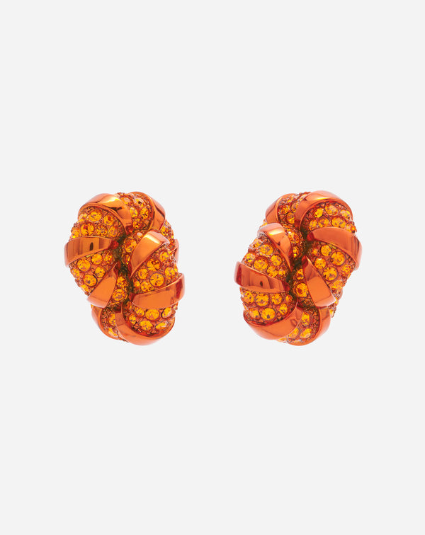 Rhinestone Mélodie Earrings For Women Orange Lanvin