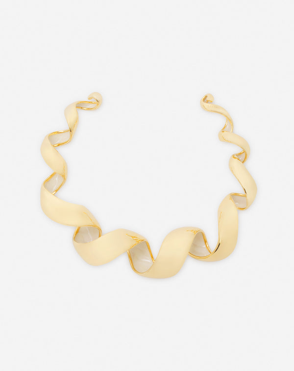 Mélodie Ribbon Necklace For Women Gold/moon Lanvin
