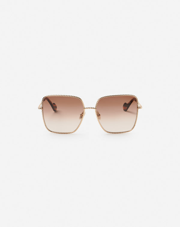 Twist Sunglasses For Women Gold/grey Lanvin