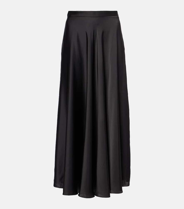 Balenciaga Asymmetric satin midi skirt