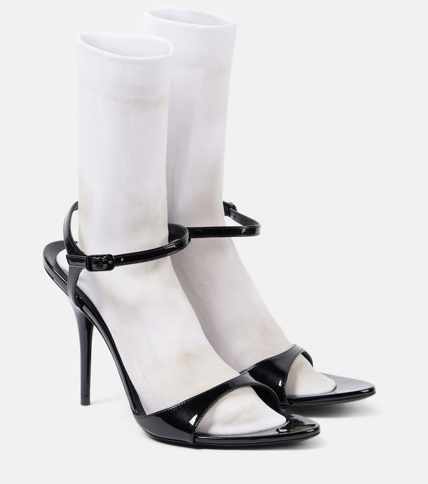 Balenciaga Avenue Sock 110 patent leather sandals