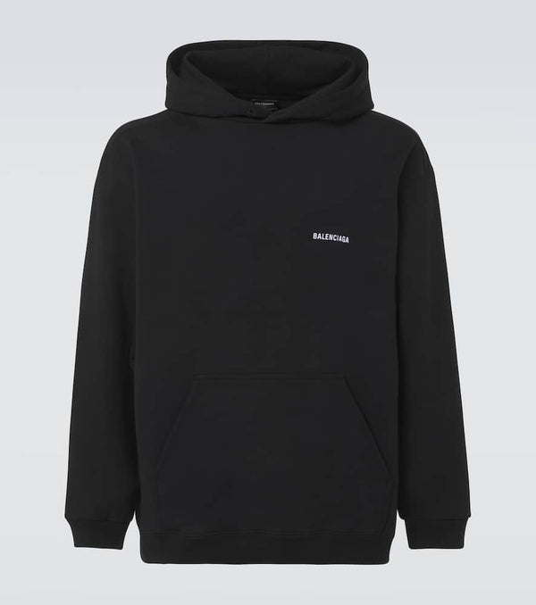 Balenciaga Logo cotton fleece hoodie