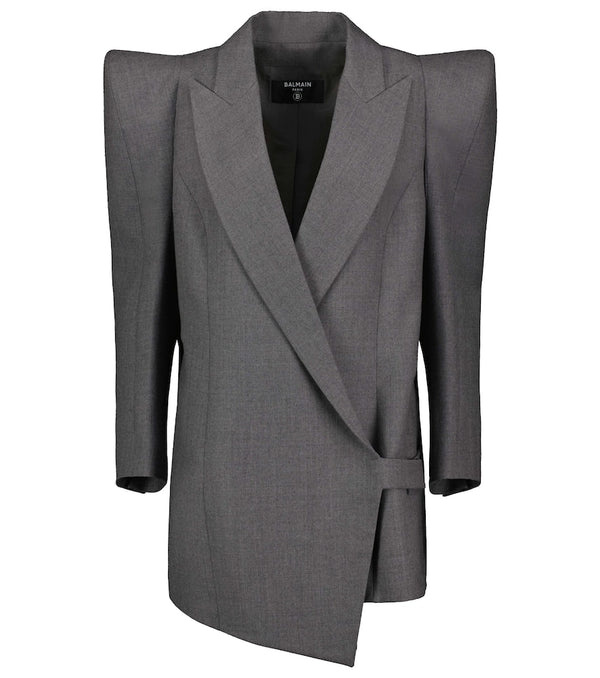 Balmain Asymmetric wool blazer