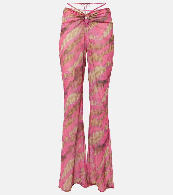 Bananhot Teresa sheer mid-rise flared pants