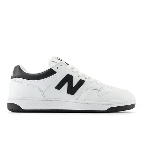 New Balance 480 in White Black Leather