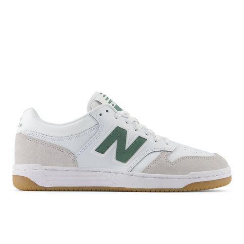 New Balance 480 in White Grey Synthetic