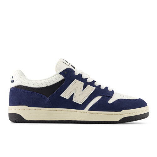 New Balance 480 in Blue White Suede Mesh